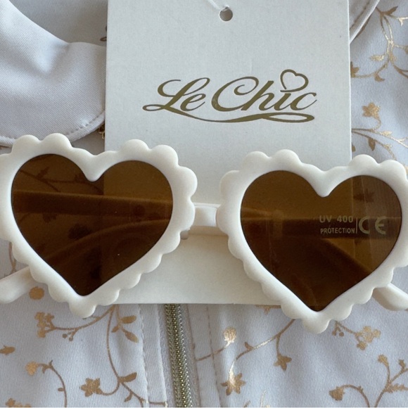 LeChic Toddler Little Girls One Piece Swimsuit & Sunglasses Set Size 2 NWT NEW - Picture 3 of 12